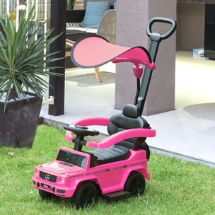 Correpasillos para Niños con Licencia Mercedes G350 Coche Correpasillos para Niños de 1-3 Años con Bocina Capota Extraíble y Barandilla Carga 25 kg 85,5x40,5x95 cm Rosa