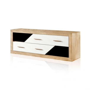 Módulo bajo Nuka 2 cajones Cambria - Blanco