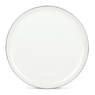Lot de 6 assiettes plates blanc - "Sélène"