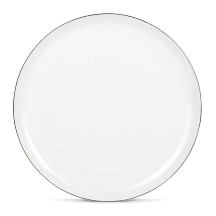 Lot de 6 assiettes plates blanc - "Sélène"