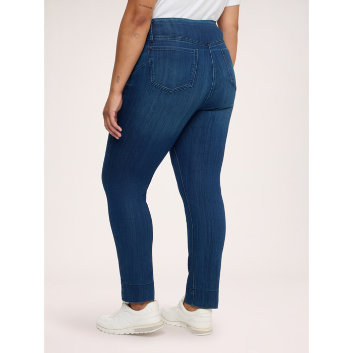 Fiorella Rubino - Jeggings blue con bottoni decorativi - Blu