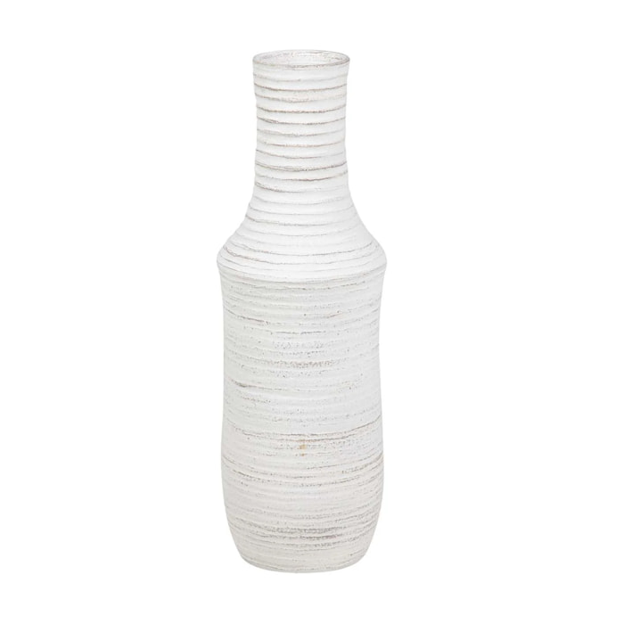 Florero Ceramica Blanco 25x25x80 Cm