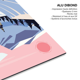 Tableau les alpes La Clusaz enneigé Tableau alu Dibond