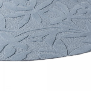 Tapis rond fait main en laine motif floral ALTA