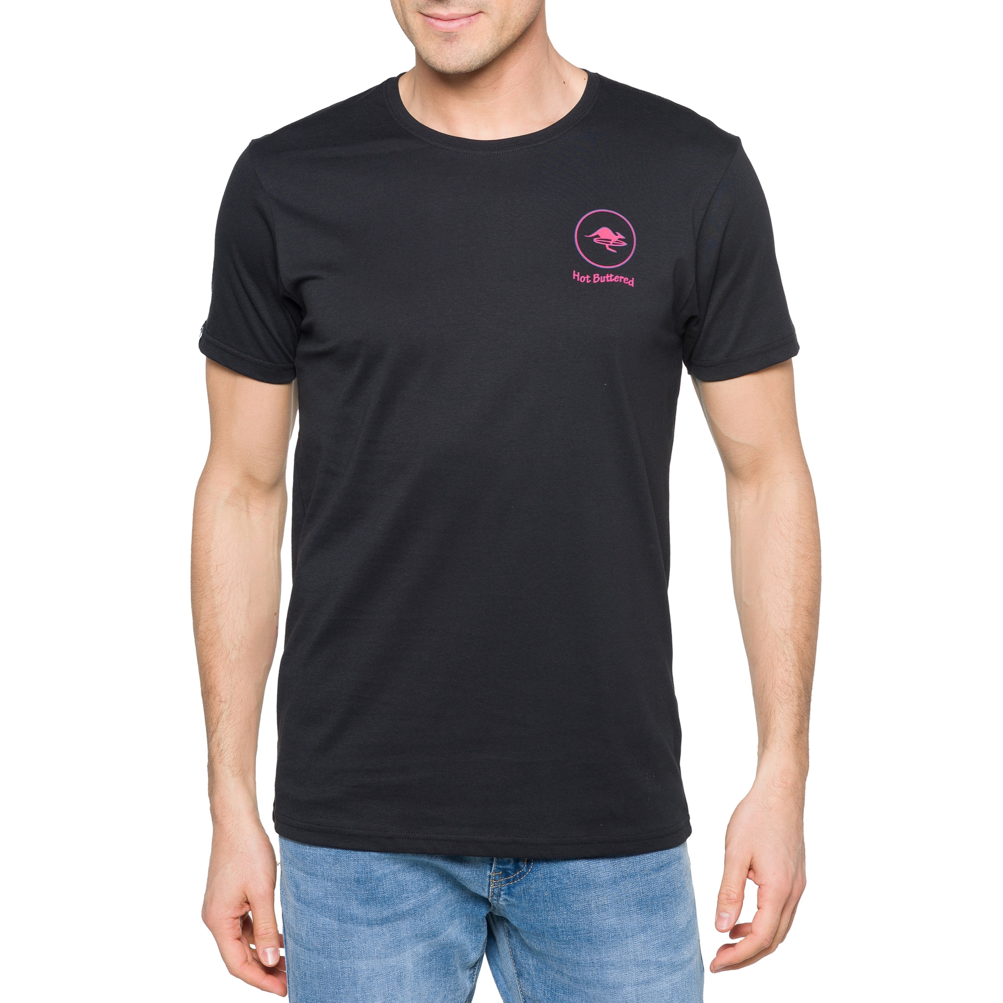 T-shirt in cotone 150 gr Flame Hot Buttered Nero.