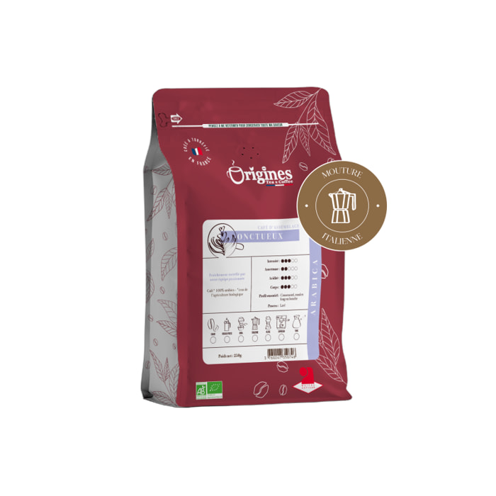 Café Bio L'Onctueux - Blend Pur Arabica - Italienne - 250g