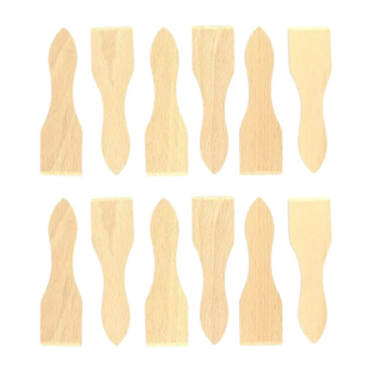 Lot de 12 spatules à raclette en bois FSC 13 cm Fackelmann