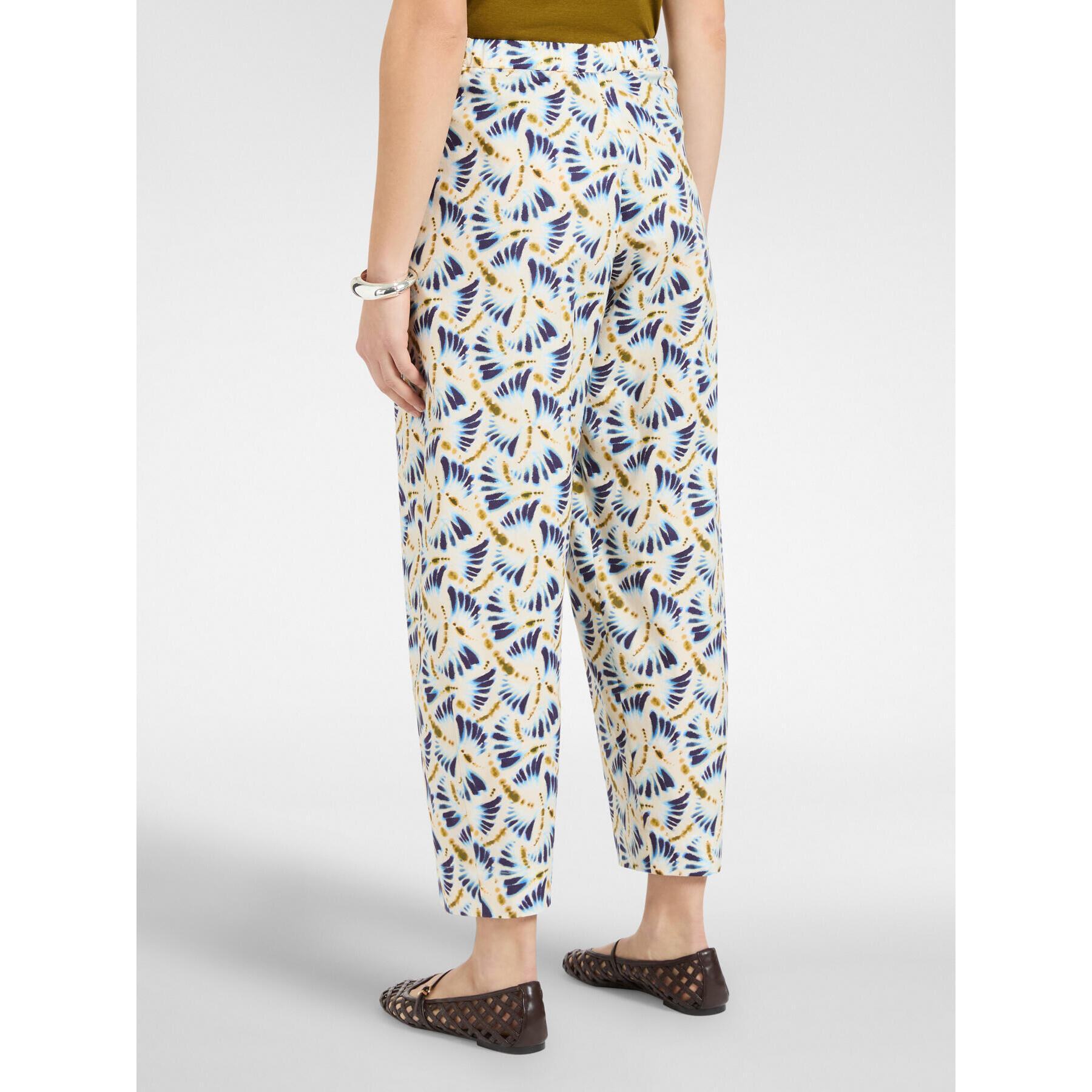 Elena Mirò - Pantaloni stampati - Bianco