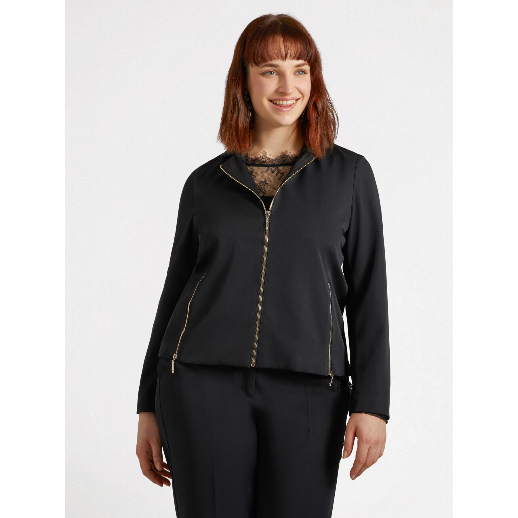 Fiorella Rubino - Chaqueta ligera con cremallera - Negro