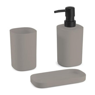 Ensemble 3 accessoires de salle de bain LONA Taupe MSV