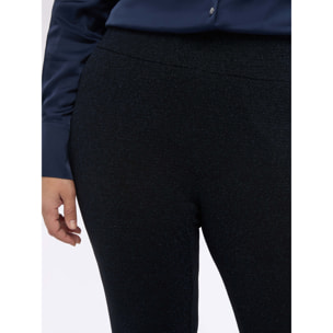 Fiorella Rubino - Pantalones Flare scuba lurex - Azul