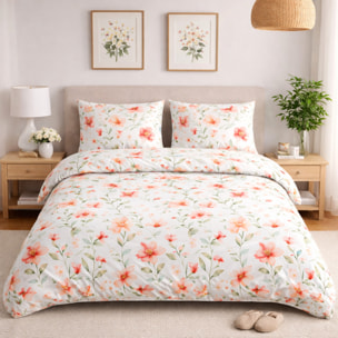 UNO CASA DESIGN Parure Copripiumino Dec.Bracciano_Matrimoniale_Arancio