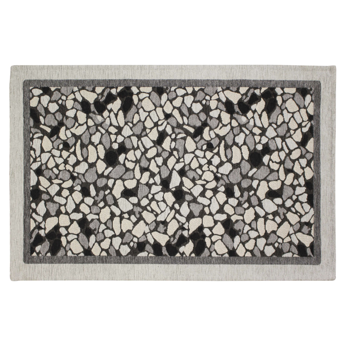 TAPPETO DA CUCINA GRANIGLIA GRIGIO PERLA CON FONDO ANTISCIVOLO