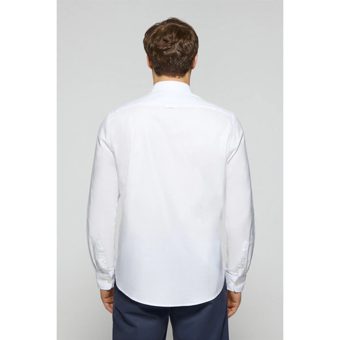Camisa oxford blanca con logo bordado Rigby Go