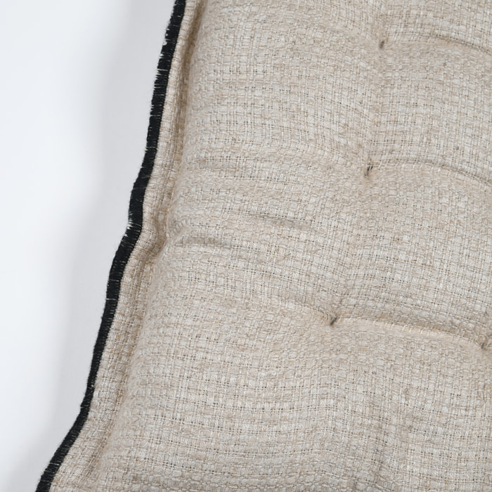 Galette de chaise en poly-lin avec finitions passepoil - Naturel
