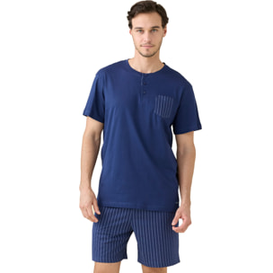 Pigiama uomo estivo in cotone articolo stripes. Noidinotte