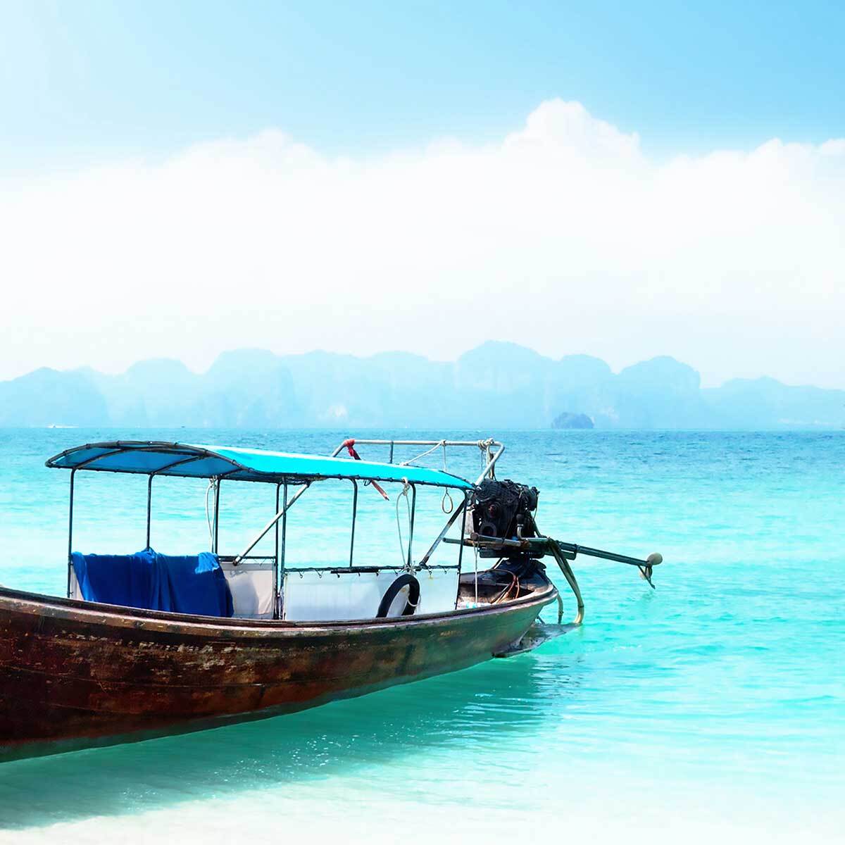 Affiche encadrée bateau exotique Affiche + cadre en métal - Noir