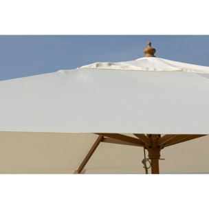 Ombrellone da giardino ECLIPSE in alluminio effetto legno, telo beige 3x4