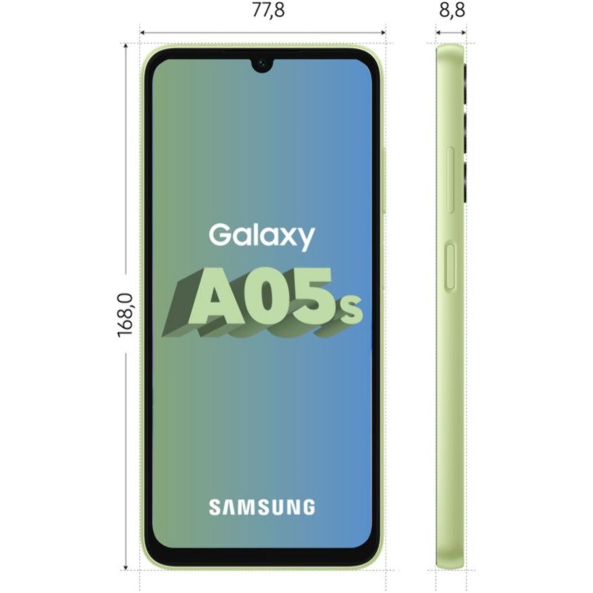 Smartphone SAMSUNG Galaxy A05s Lime 64Go