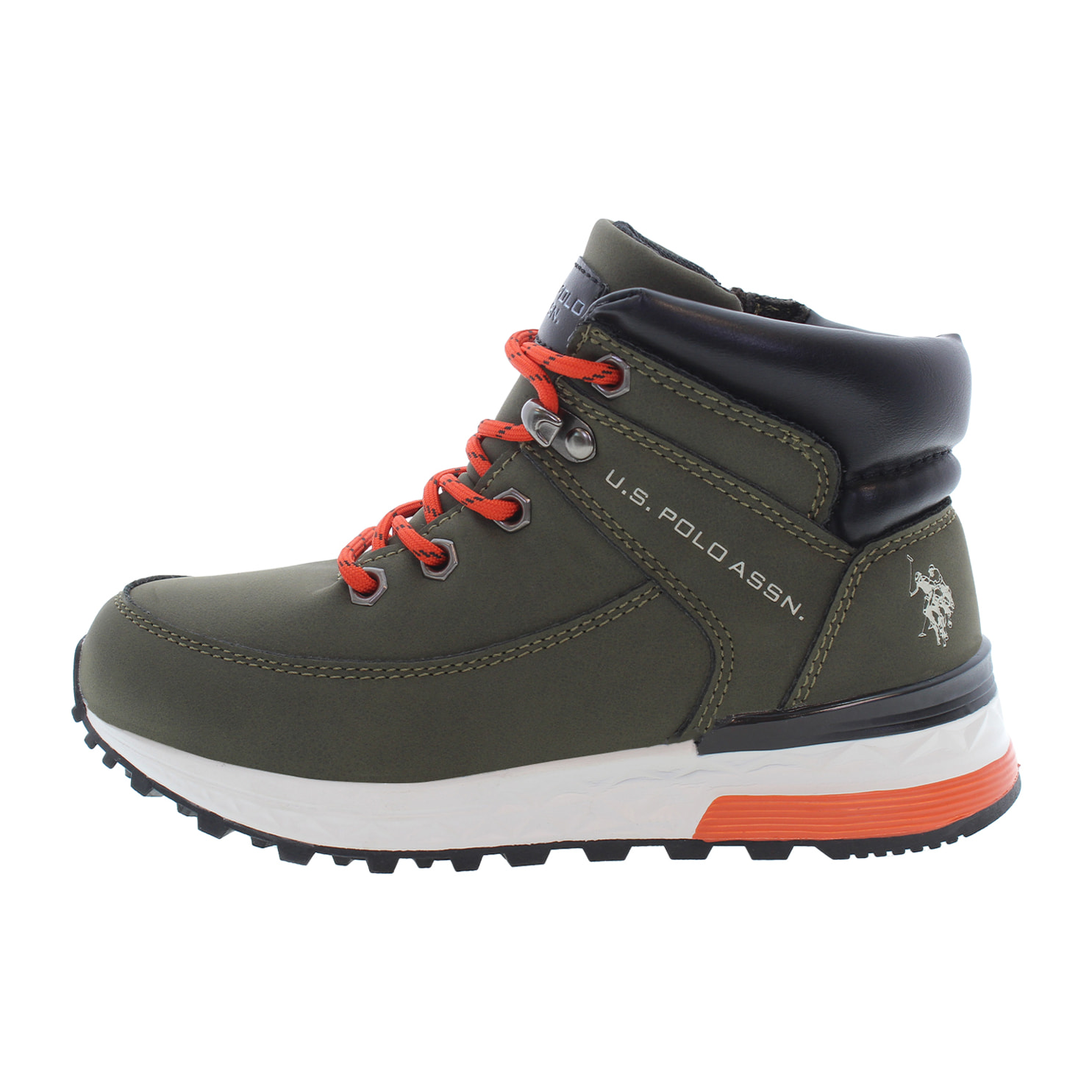 Stivaletti U.S. Polo Assn. verde militare-nero