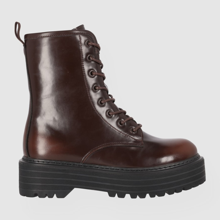 Botines - Marron - Tacón: Bajo