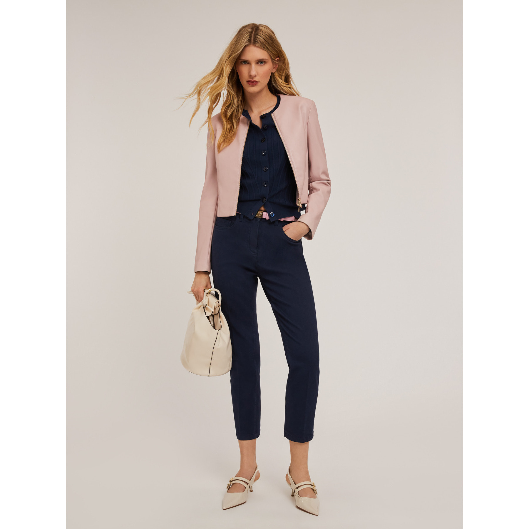 Motivi - Pantaloni carrot in drill Rianne - Blu