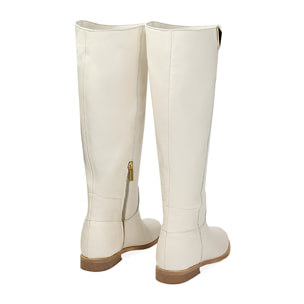 Botas color crema de piel