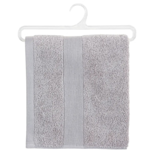 Serviette de toilette "Essentiel" - coton 450 gr/m² - gris taupe 50x90 cm