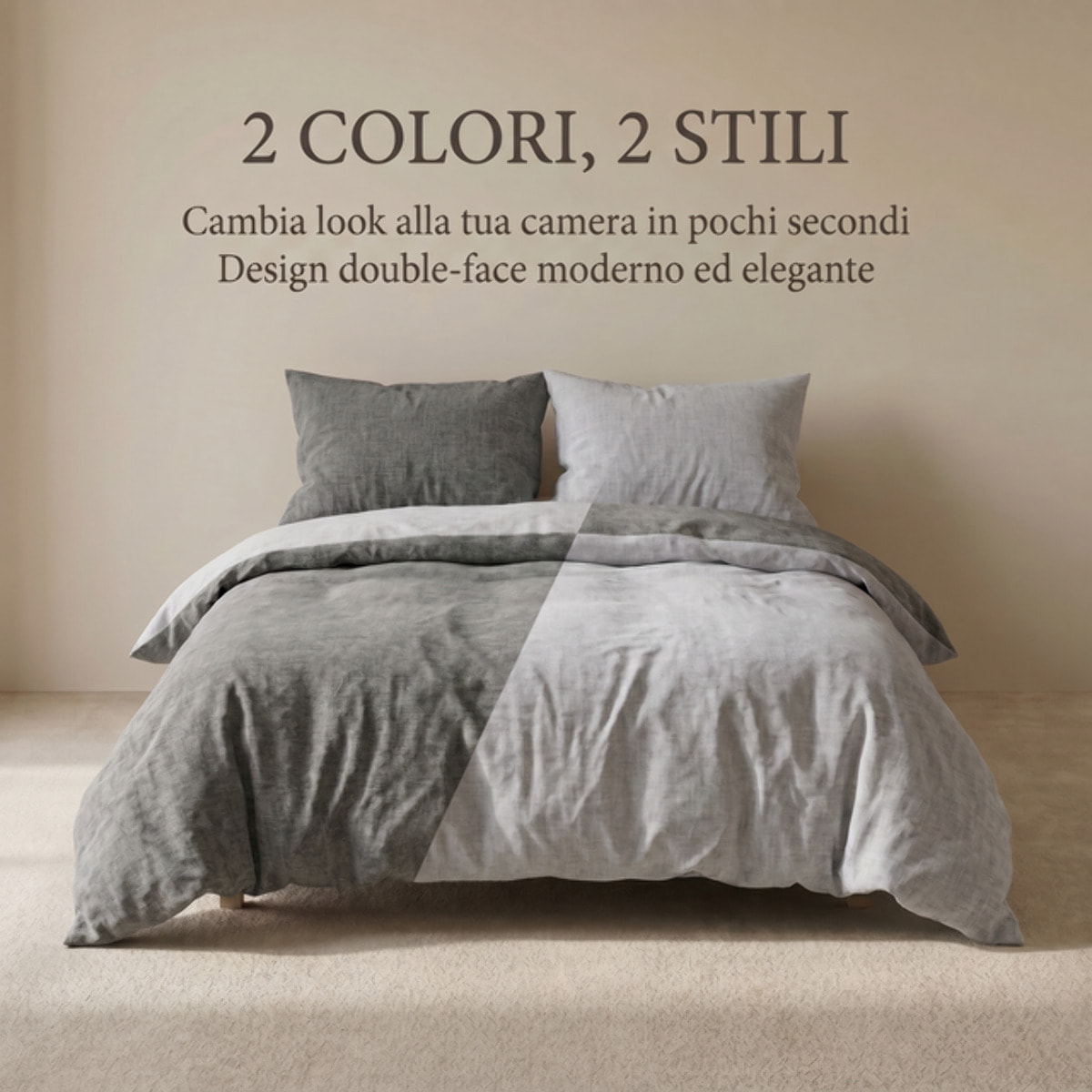 Parure copripiumino in flanella di cotone caldo e morbido, set sacco copripiumino con federa double face, tessuto tinto filo traspirante e resistente, ideale per inverno, comfort avvolgente, facile da lavare e durevole