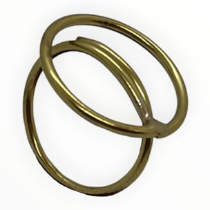 Anillo Sphere latón doble aros en dorado
