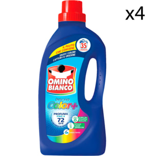 4x Omino Bianco Color+ Detersivo Liquido 35 Lavaggi - 4 Flaconi da 1,4 Litri