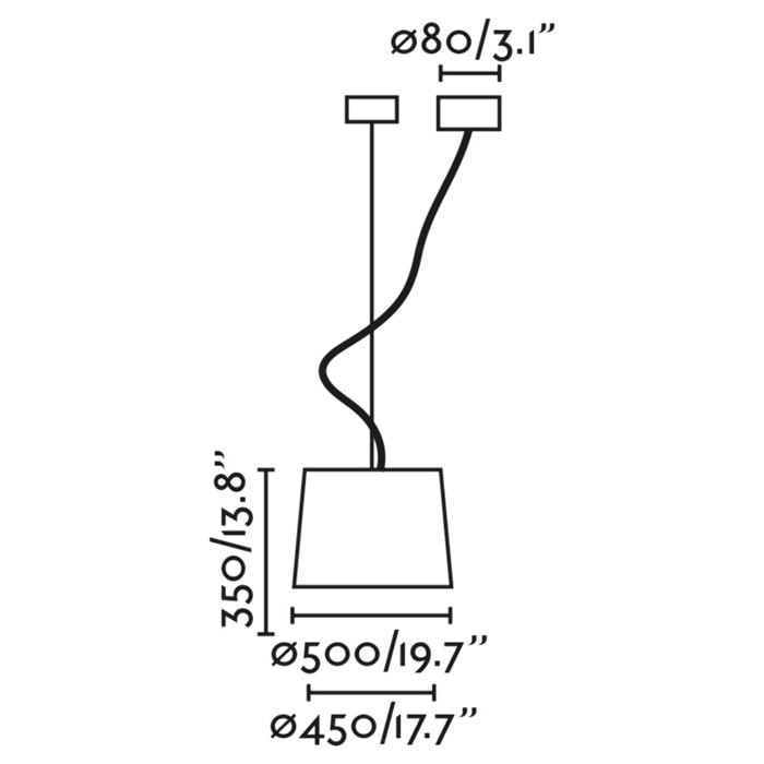 CONGA Lampada sospensione nera/beige ø450