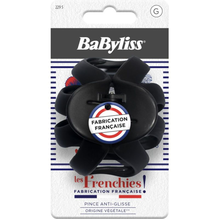 Pince cheveux BABYLISS anti-glisse végétale - Made in France