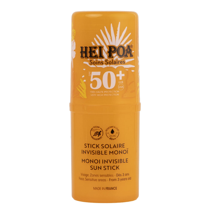 Monoï de Tahiti Ao SPF50+ - Stick Solaire Invisible Monoi 15g