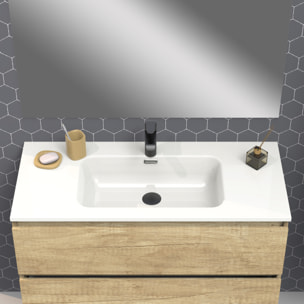 Conjunto de baño IRONA 2C, 90cm, incluye lavabo y espejo