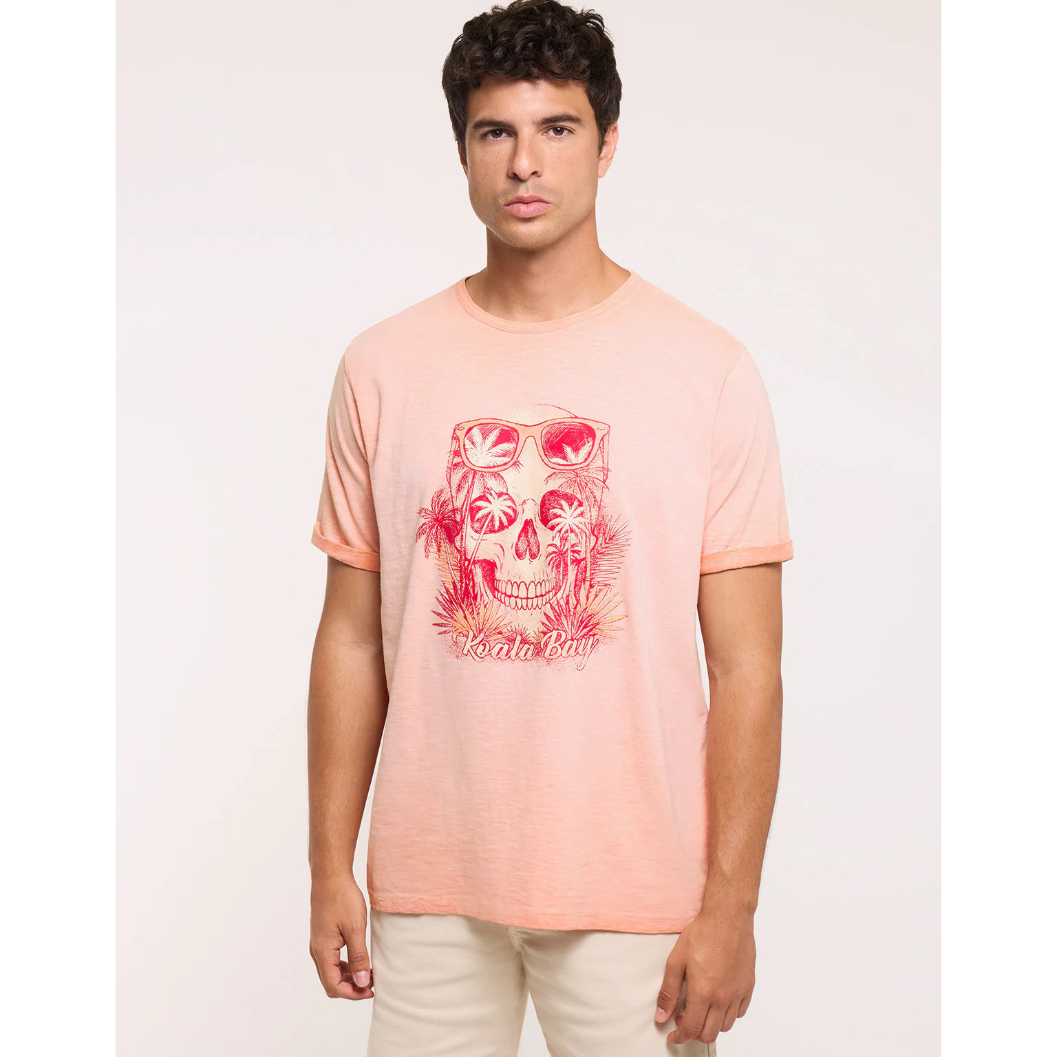 Camiseta Calavera Manga Corta Coral - Skullbay
