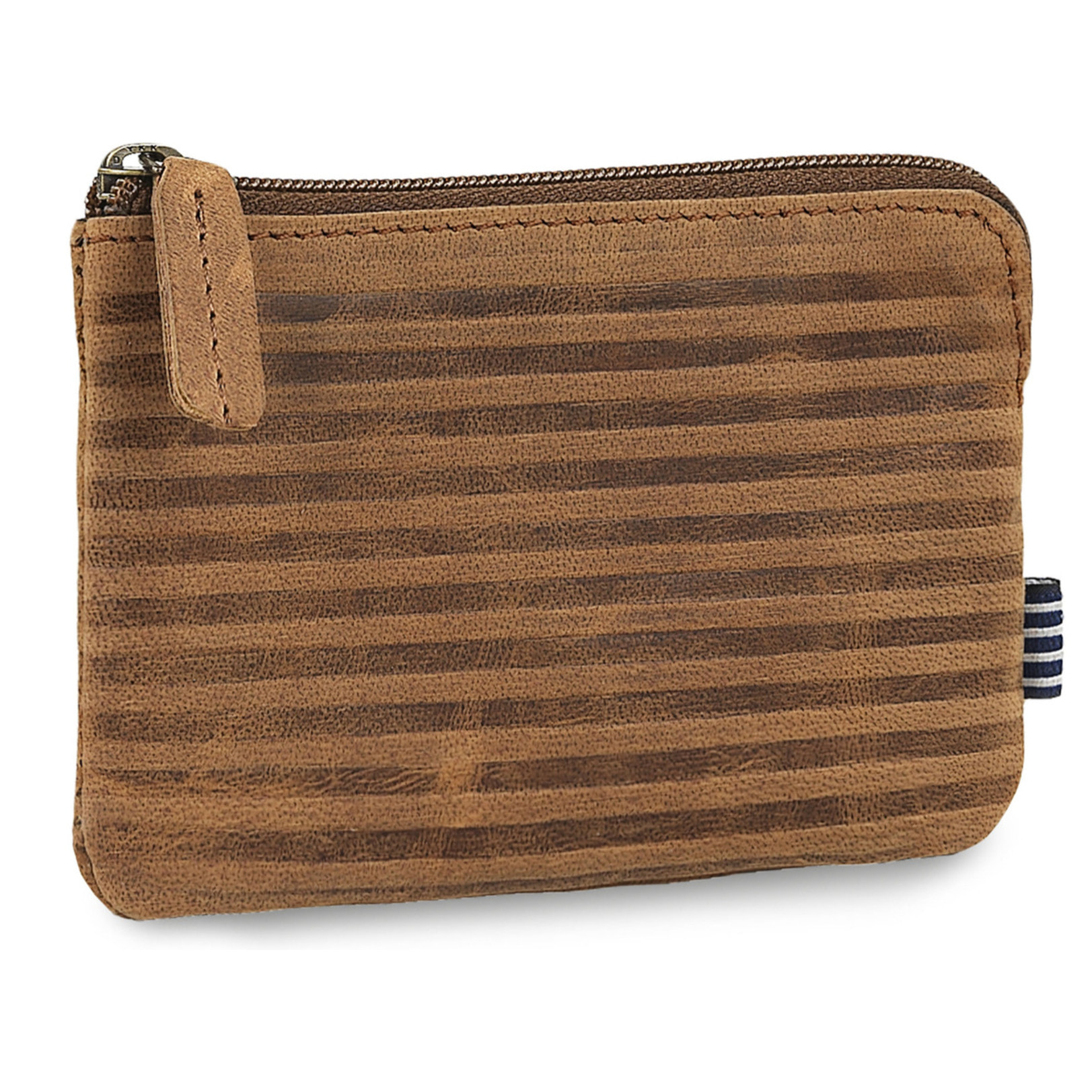 Monedero Primer De Piel Marron