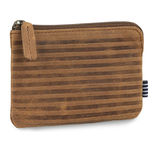 Monedero Primer De Piel Marron