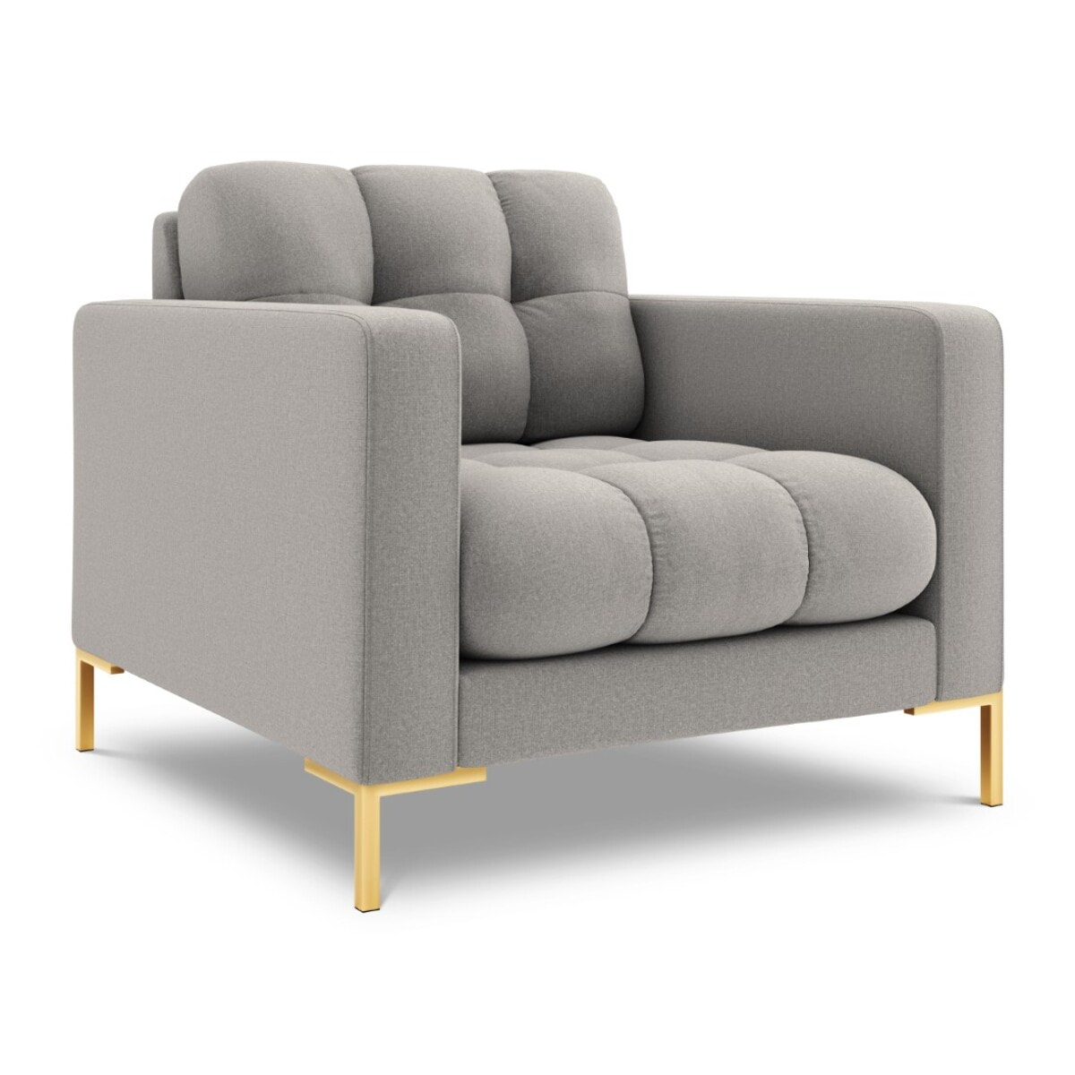 Fauteuil "Bali" en tissu structurel gris clair