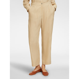 Elena Mirò - Pantaloni gessati - Beige