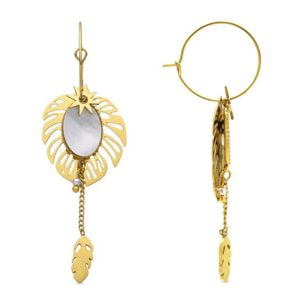 Pendientes acabado oro 18k