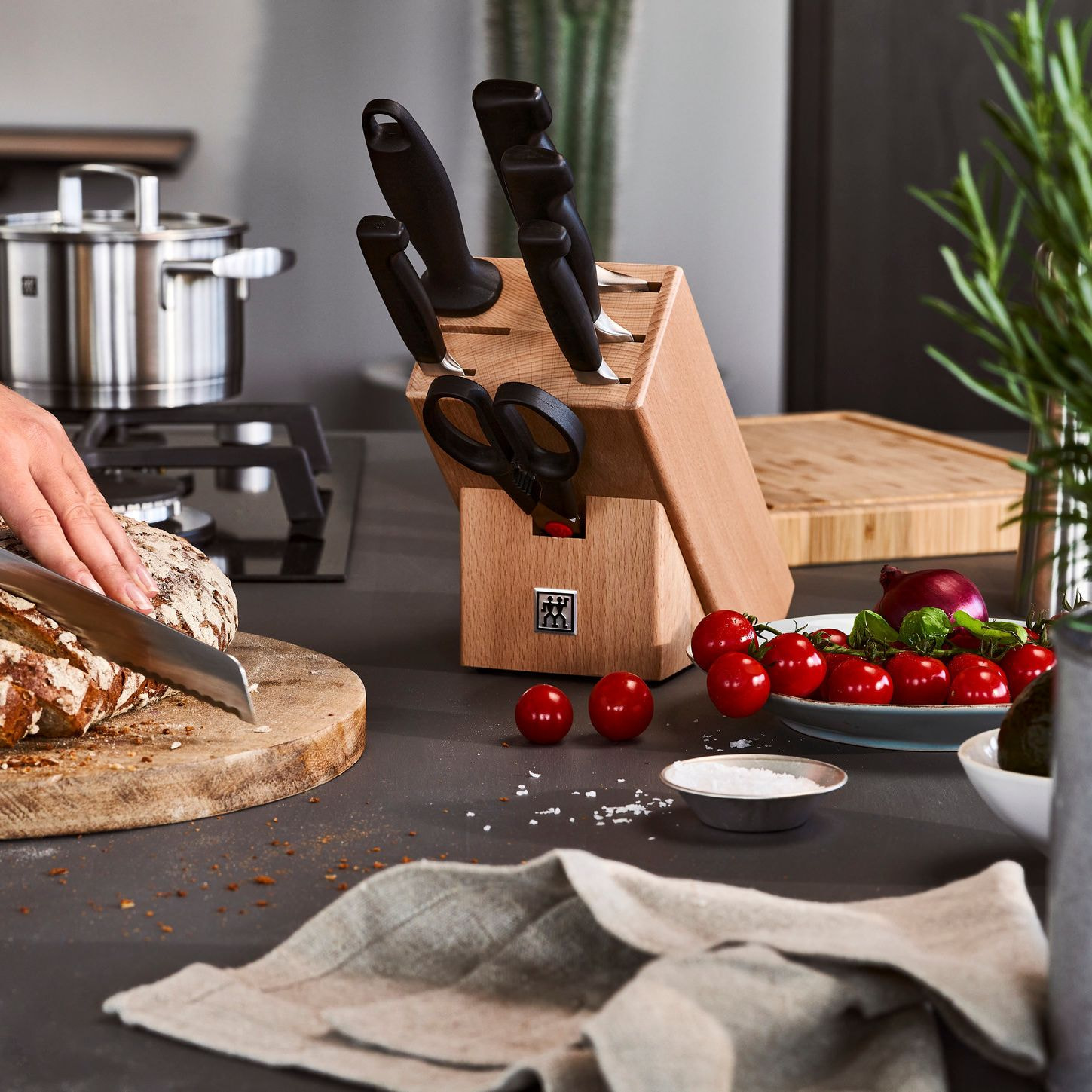 8-pcs, Bloc de couteaux, Nature