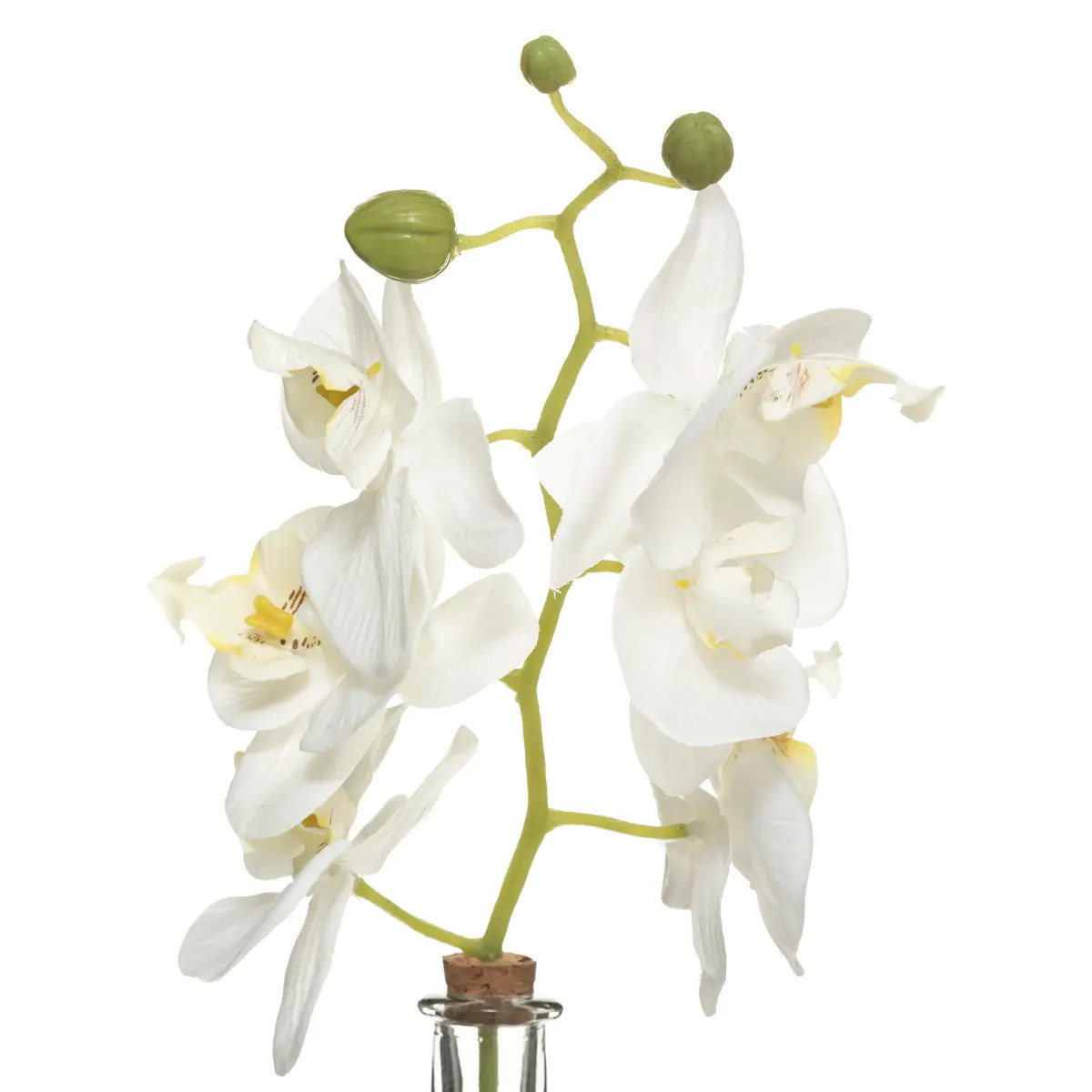 Orchidée artificielle "Edi" - vase verre - H40 cm