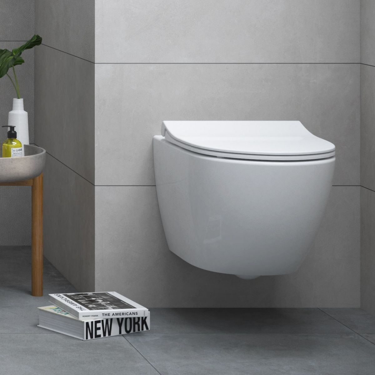 SENTO Cuvette RIM-EX (sans bride) et abattant ultra-fin avec frein de chute (7748B003-0075 + 120-003R009-lm)