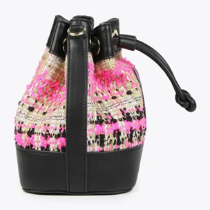 Mini borsa a secchiello tweed