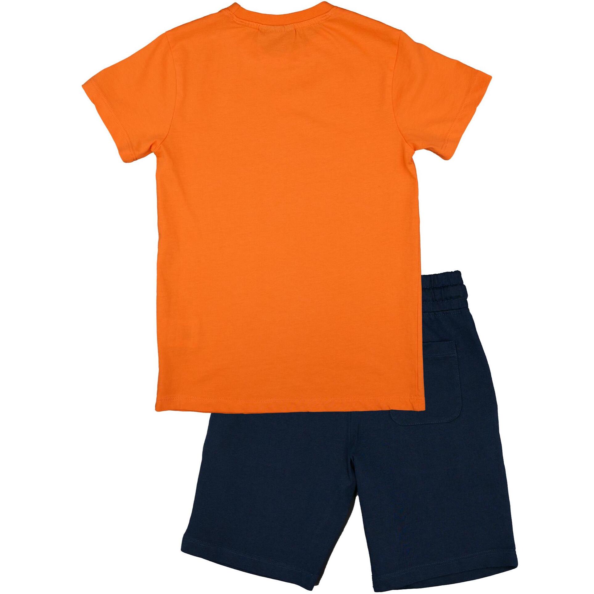 Set completo da bambino in cotone con t-shirt e pantaloncini Leone Basic