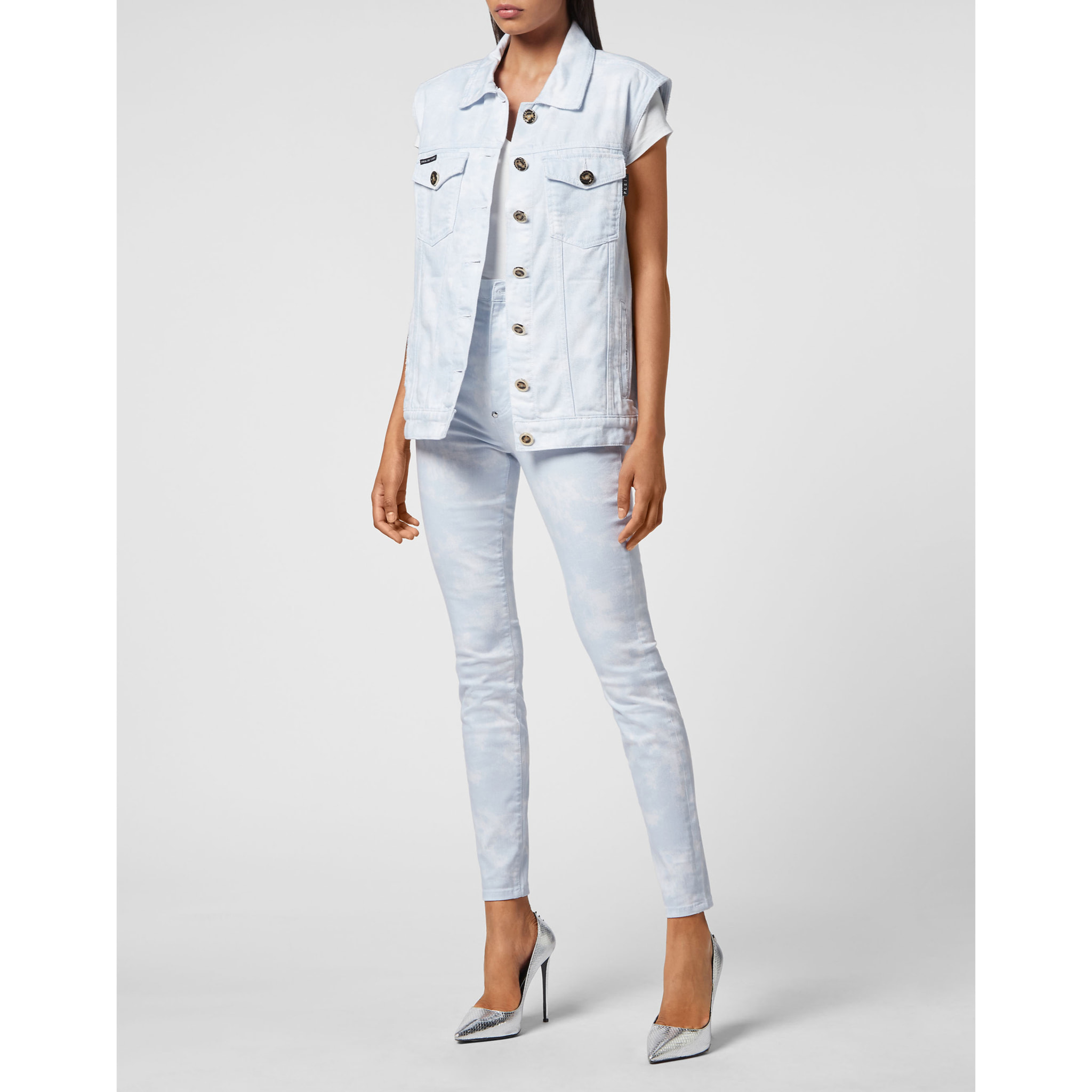 PHILIPP PLEIN Denim Vest Oversize