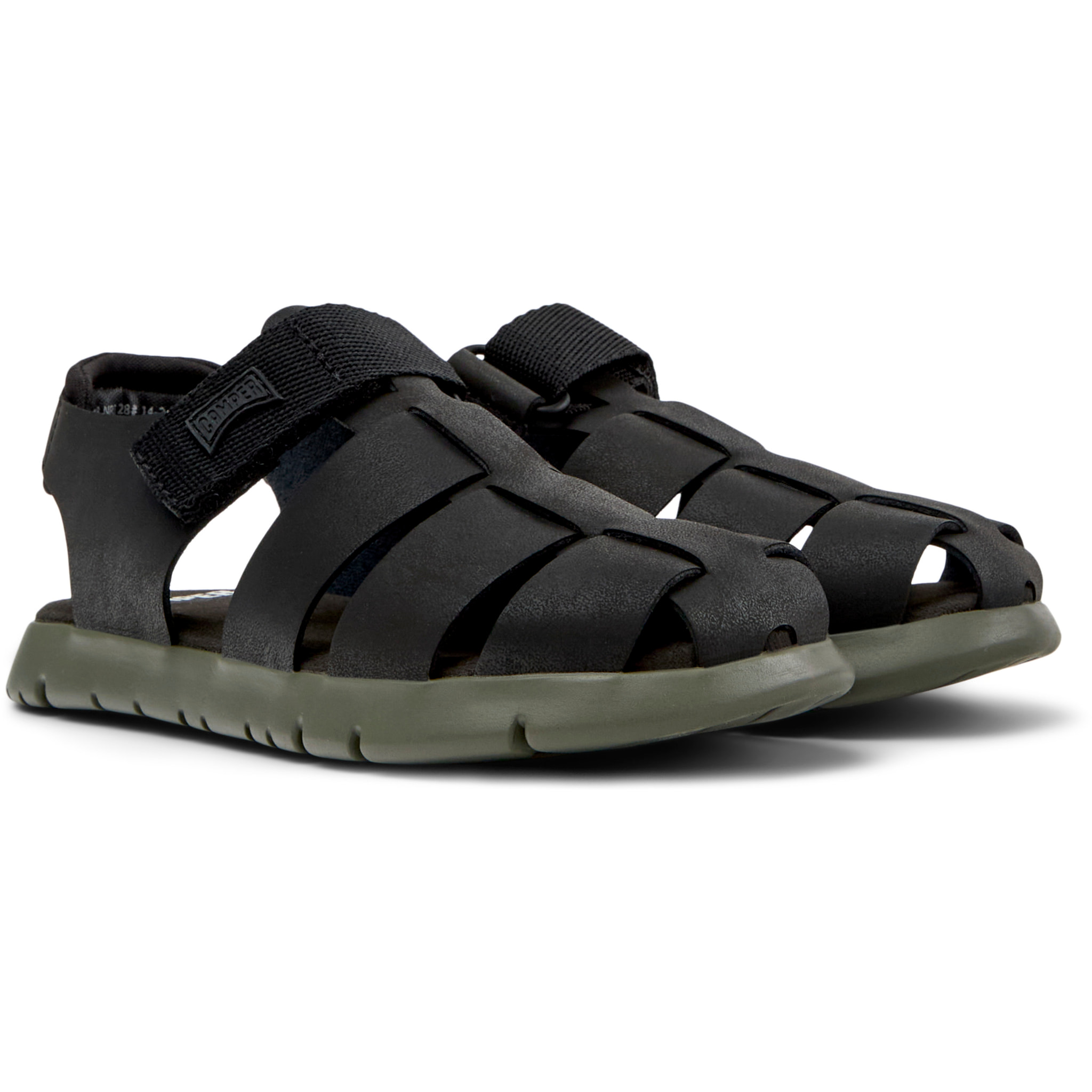 Sandalias - CAMPER Oruga Sandal - Negro - Piel de ante