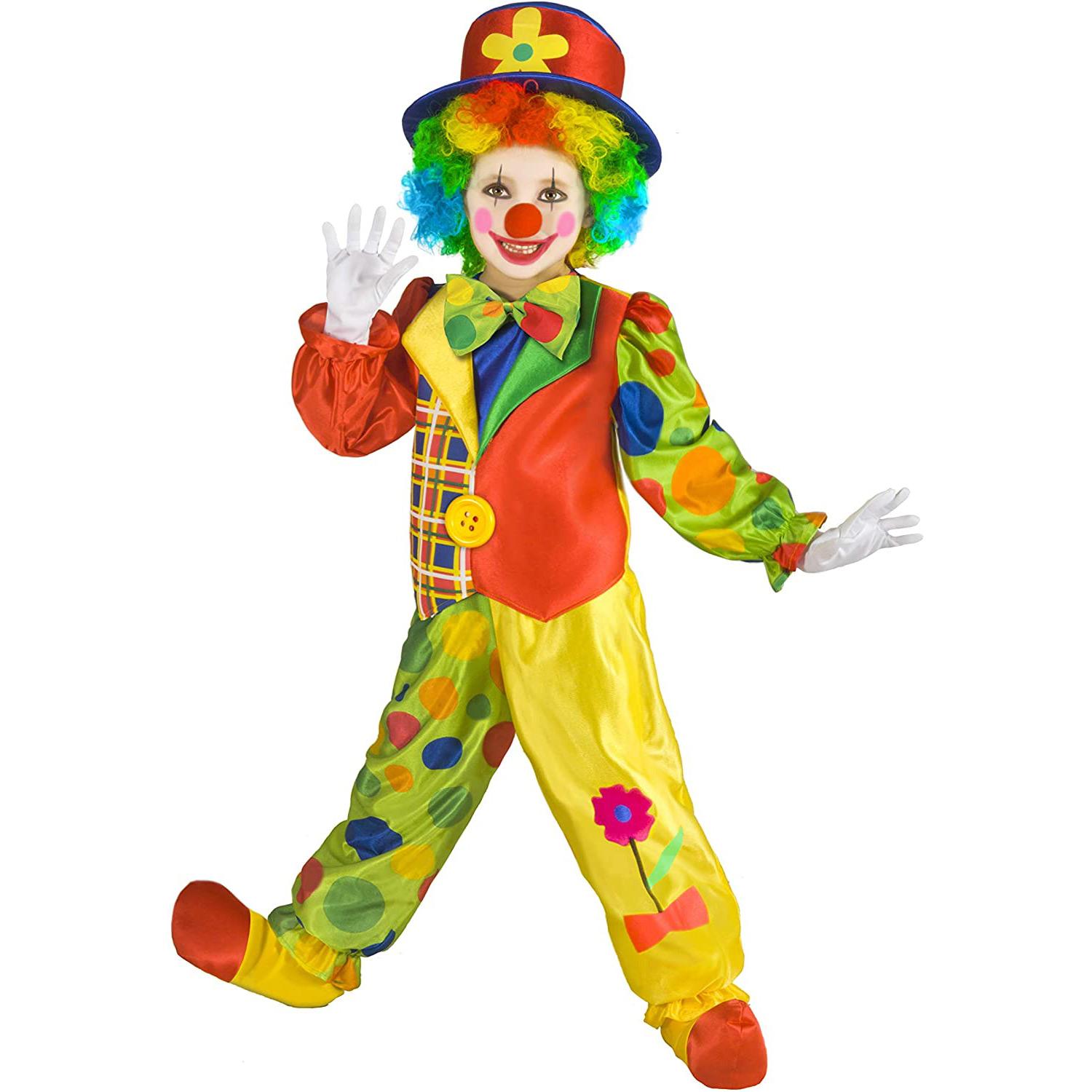 Costume Carnevale Travestimento Clown Pagliaccio Bambino Originale