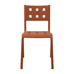 Set Da 4, Sedia Sibari In Polipropilene Terracotta